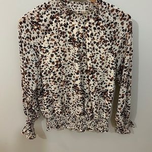 Modern Cheetah with some gold metallic detail blouse